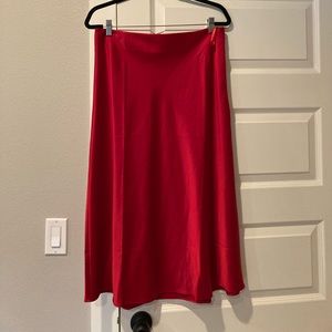 Universal Standard Red Satin Skirt
